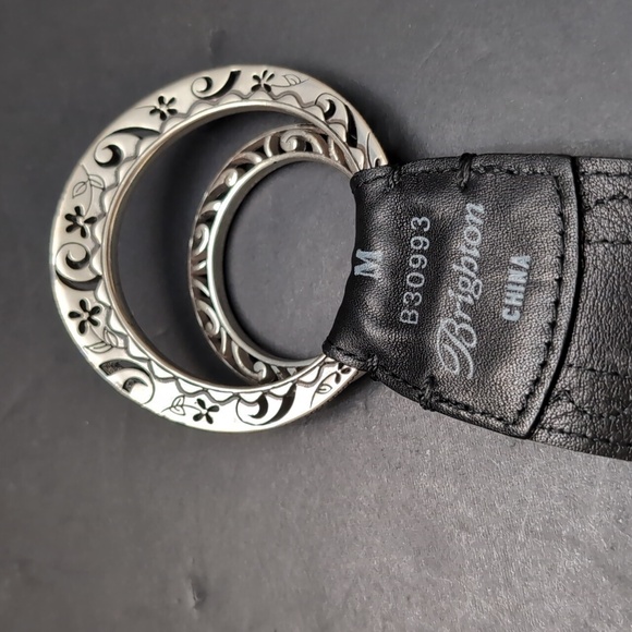 Brighton Women's Black Soft Suede Double Buckle Belt.M. - Picture 7 of 10